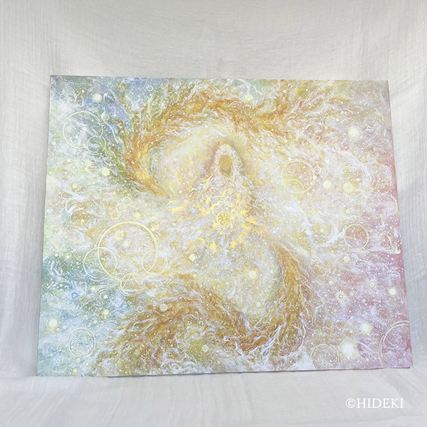 アクリル画、ククリヒメ（菊理媛神）神様の絵