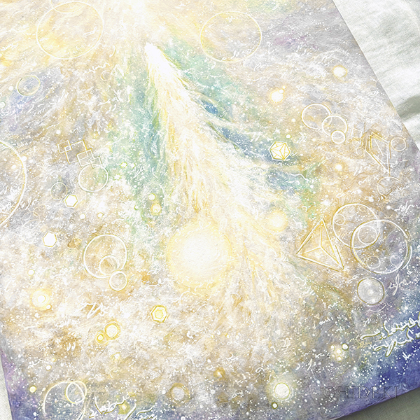 龍神画、ヒーリングアートまたはエネルギーアートとしてのアクリルが作品