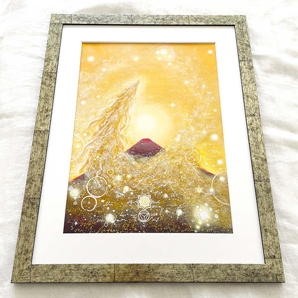 万丈｜龍神が導く“魂の飛翔”と突破の光を描いたスピリチュアルアート